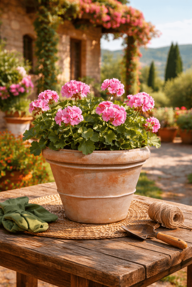 Petit pot classique en terracotta d’Impruneta